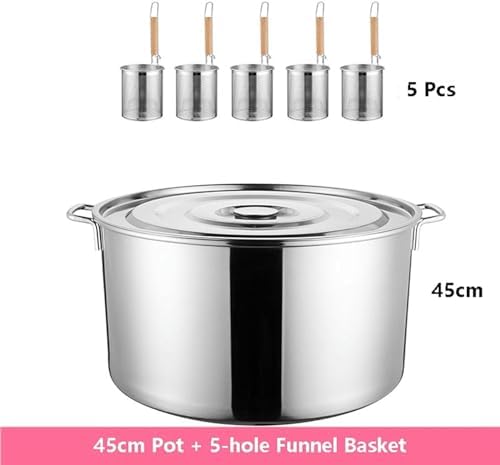 Wzglod Stainless Steel Soup Pan Set with Divider and Colander Strainer