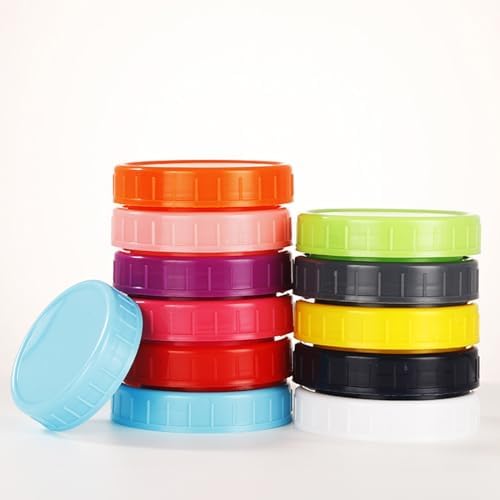 4-Pack Plastic Mason Jar Lids Pink
