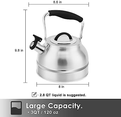 Rorence 3 Quart Stainless Steel Tea Kettle by Home Kitchen