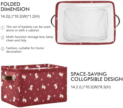 Christmas Santa Collapsible Storage Basket