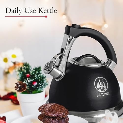 Barvivo Whistling Tea Kettle - 3 Quart Large Size