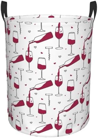 Sturdy White Foldable Laundry Hamper with Handles