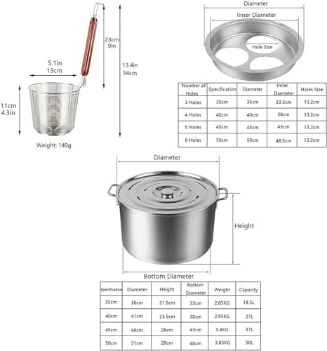 4-Piece Commercial Cooking Pots with Strainer - allaKu