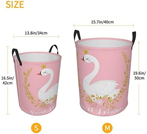 KiuLoam Cute Swan Princess Laundry Baskets