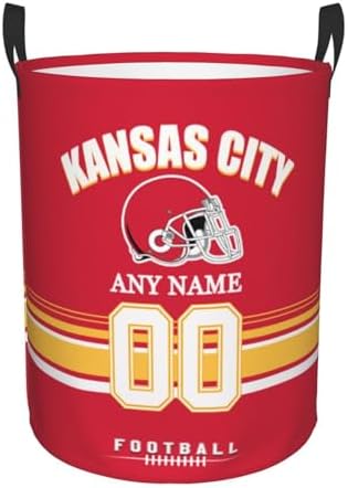 Personalized Football-Style Laundry Hamper