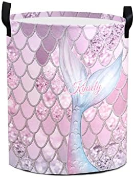 Personalized Mermaid Glitter Scales Laundry Basket