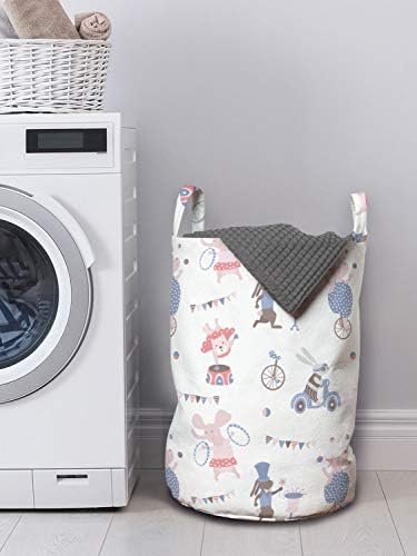 Multi-Color Circus Animal Juggler Magician Laundry Bag