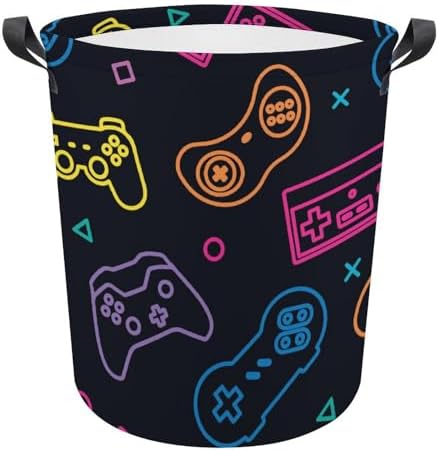 Neon Gamepad Laundry Hamper