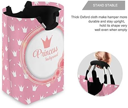 SUABO Princess Crown Collapsible Folding Laundry Basket