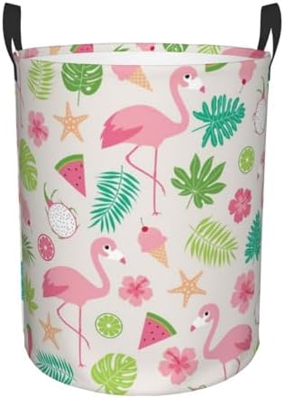 Tropical Animal Fruit Laundry Basket