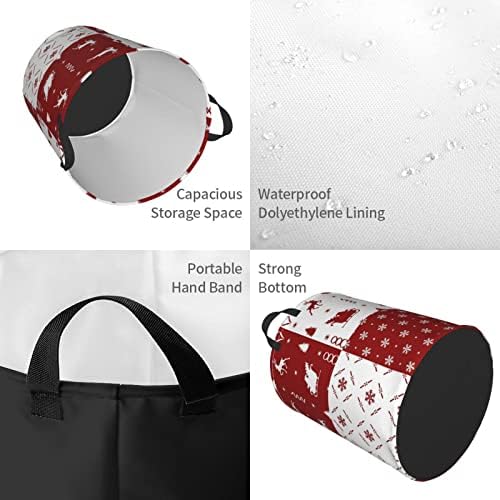 Reusable Christmas Laundry Hamper with Easy Handles Durable and Space-Saving