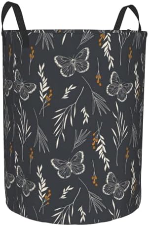 Weekend Get-Away Butterfly Laundry Hamper Collapsible with Handles 100 polyester