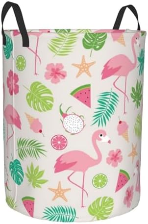 Tropical Animal Fruit Laundry Basket
