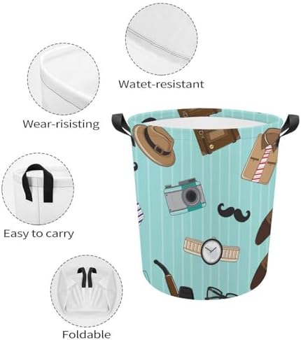 Durable Fathers Day Waterproof Mens Laundry Hamper