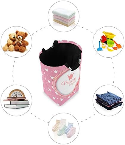 SUABO Princess Crown Collapsible Folding Laundry Basket