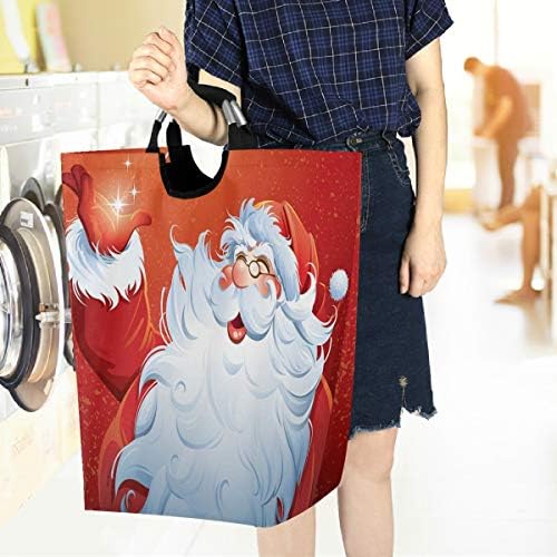 Visesunny Large Christmas Collapsible Laundry Basket with Handle