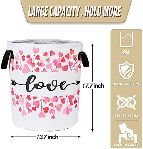 Love Laundry Basket Red Heart