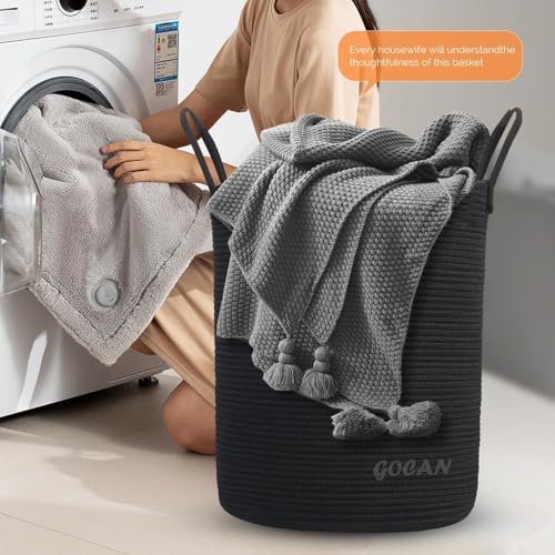 GOCANSturdy Foldable Storage Basket for Laundry Decorative Use
