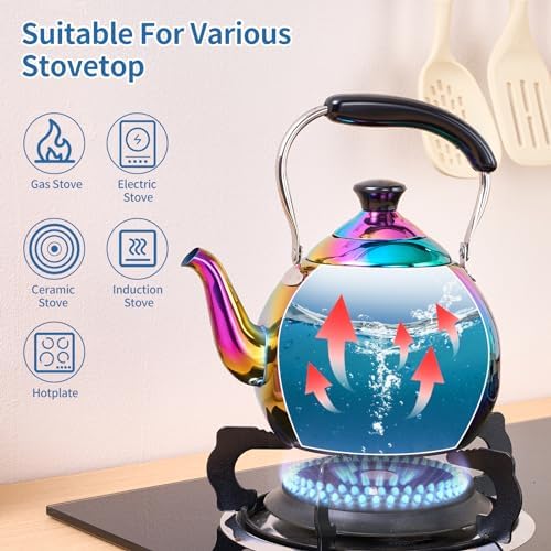 Appetizing whistle durable steel perfect tea kettle