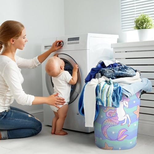 Seahorse Unicorn Starfish Laundry Basket