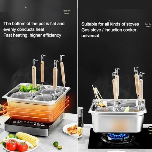 Stainless Steel 6-Piece Pasta Cooker Set for Restaurant Use