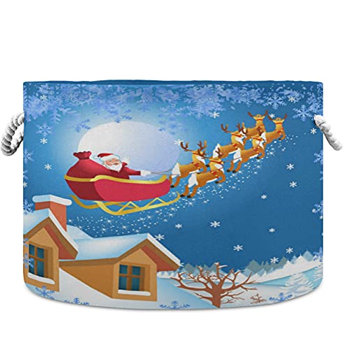 Visesunny Santa Reindeer Storage Basket