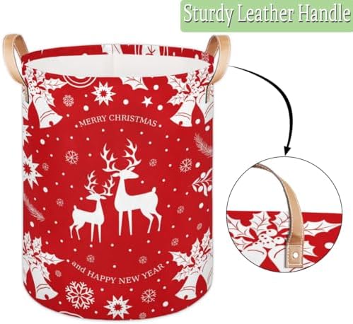 Heavy Duty Christmas Deer Collapsible Laundry Basket