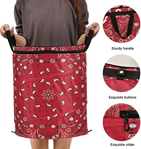 PoeticCity Red Bandana Laundry Hamper