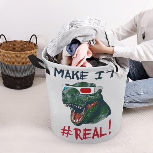MEIKKO Dinosaur Head 3D Glasses Laundry Hamper