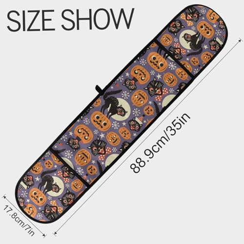 Susiyo Halloween Oven Mitts Spooky Cats pumpkin Heat Resistant Paddles Kitchen Glove 35x7in