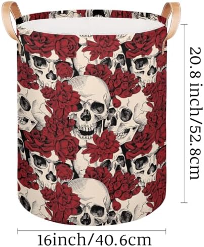 Gothic Sugar Skull Laundry Basket