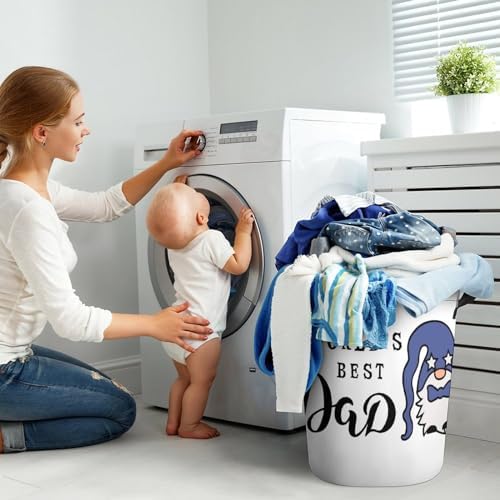Worlds Best Dad Laundry Hamper with Handles