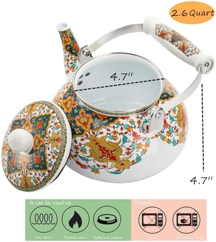 Lyellfe 26 Quart Enamel Tea Kettle
