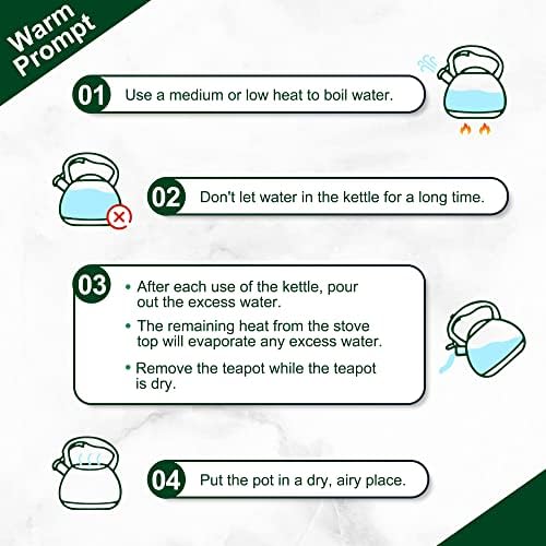 Greenual 32 Quart Loud Whistling Tea Kettle