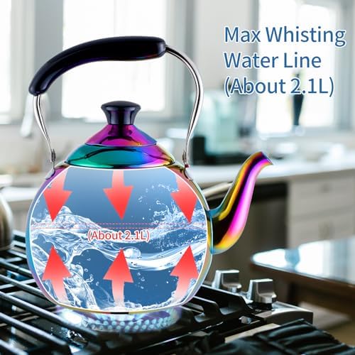 Appetizing whistle durable steel perfect tea kettle