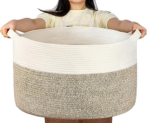 Fixwal Large Rope Laundry BasketSturdy Stylish Storage Basket