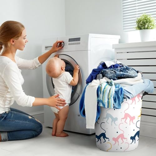 MEIKKOMonkey Pattern Storage Basket - Durable Waterproof Organizer for Home Travel