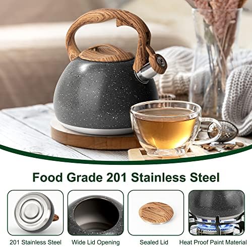 Greenual 32 Quart Loud Whistling Tea Kettle