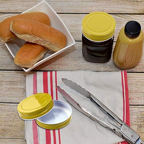 12PCS Metal Jar lids for Mason Jars Leak Free Airtight