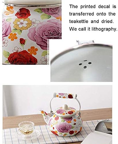 Your Home OLYTARU Enamel Teapot Floral