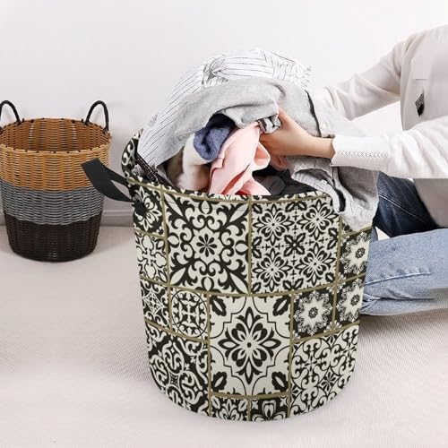 Patchwork Tile Talavera Retro Laundry Hamper