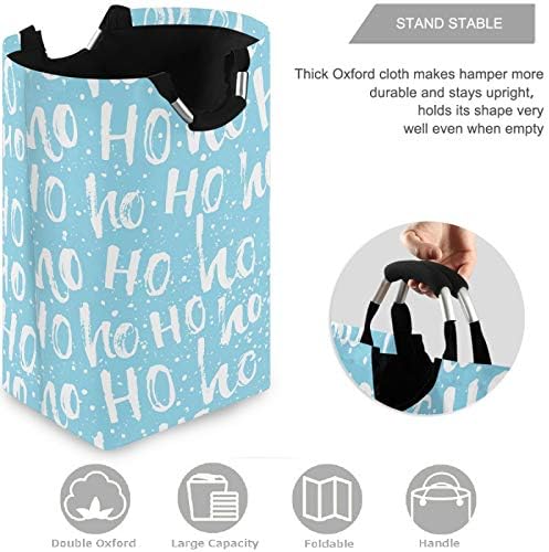 visesunny Large Capacity Laundry Hamper Basket with Blue Pattern