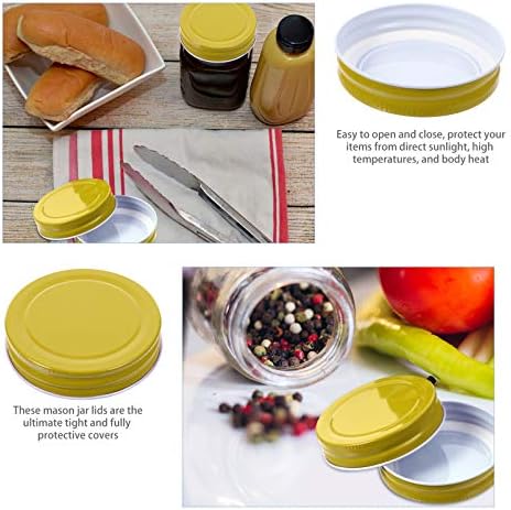 12PCS Metal Jar lids for Mason Jars Leak Free Airtight