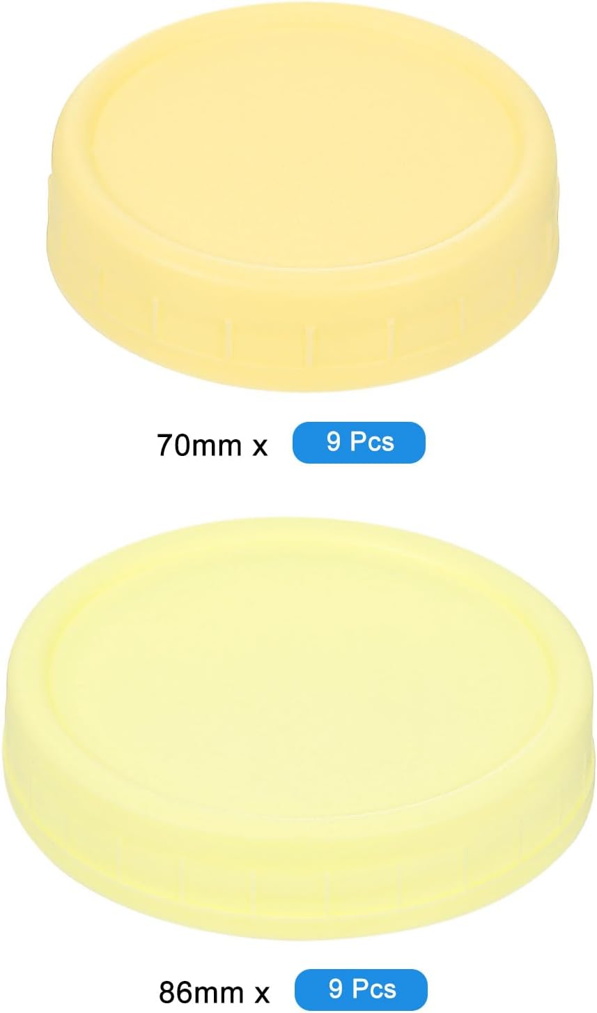 18 Pcs Mason Jar Lid Set with Silicone Rings