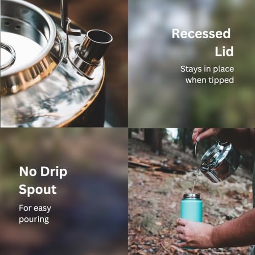 Compact camping kettle for tea and coffee on the go