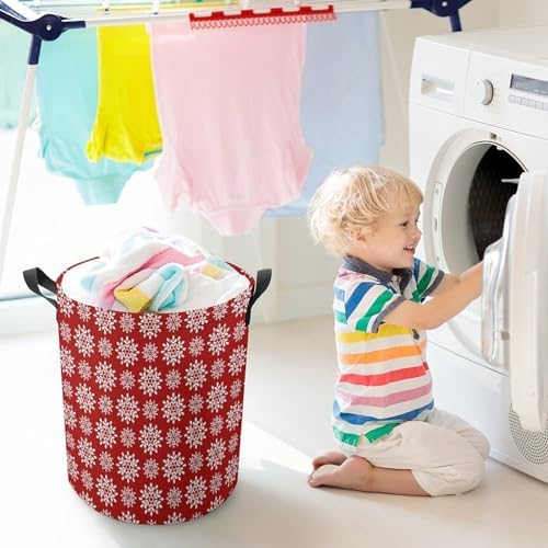 Collapsible Laundry Hamper for Kids Red 45L