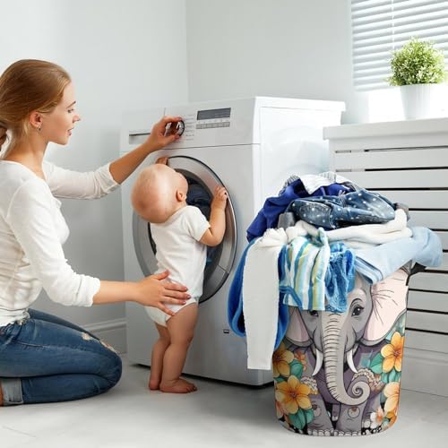 Cartoon Elephant Laundry Hamper