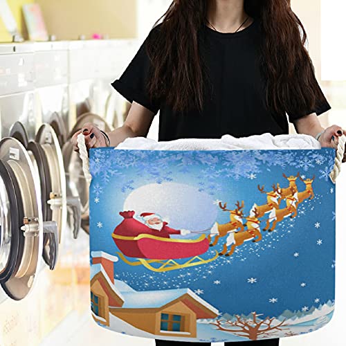 Visesunny Santa Reindeer Storage Basket