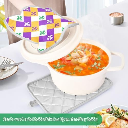 Mardi Gras Thermal Potholders Set