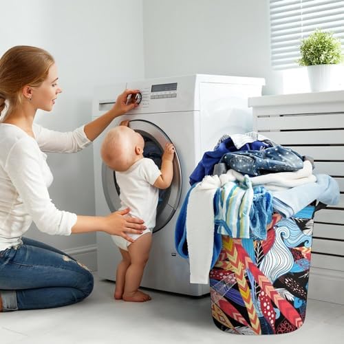 Leaves Feathers Vintage Laundry Hamper